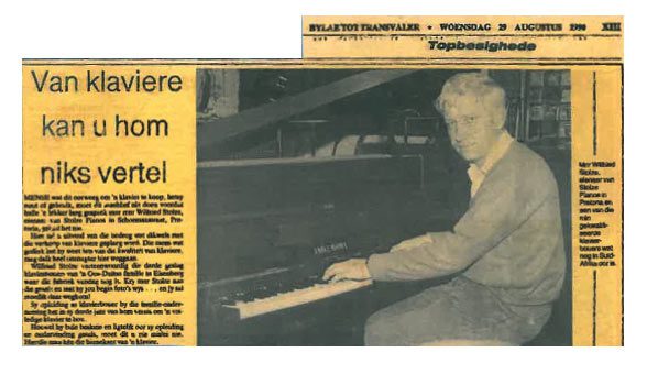 Van klaviere kan u hom niks vertel