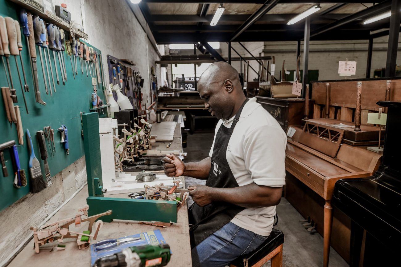 WS Pianos Student Training action