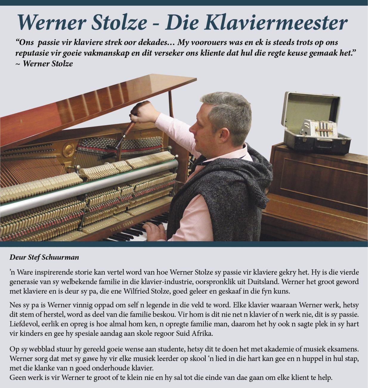 Werner Stolze – Die Klavier Meester